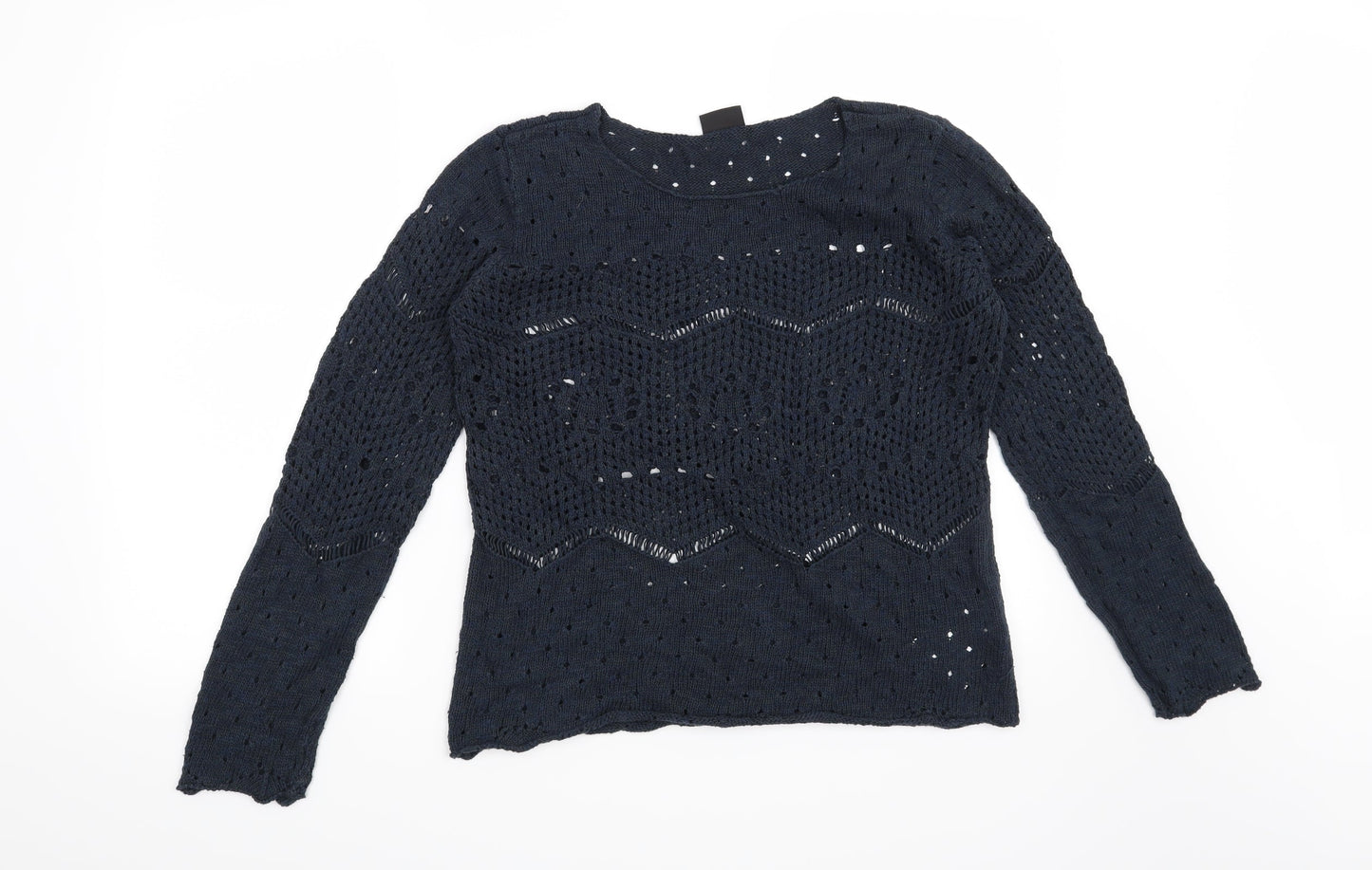 VILA Womens Blue   Pullover Jumper Size L