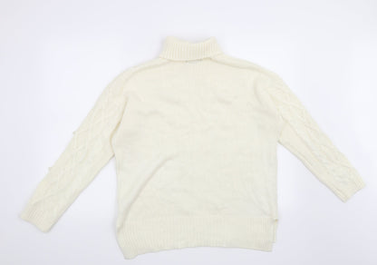 Back view of F&F women’s beige jumper, size UK 12