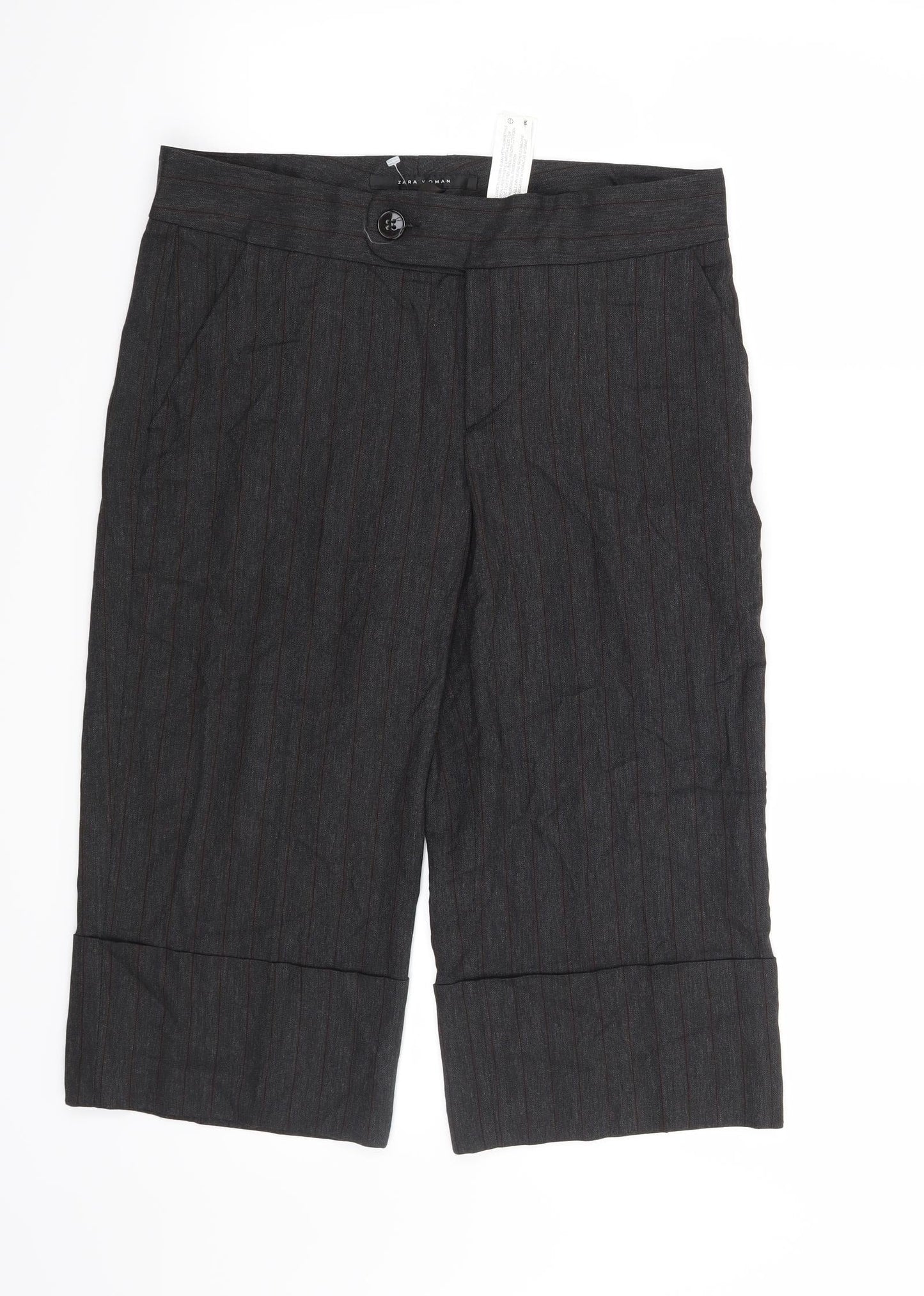 Zara Womens Grey Striped  Trousers  Size 10 L20 in
