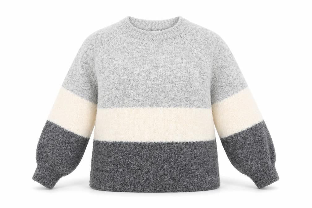 TU Womens Grey Striped  Pullover Jumper Size 12