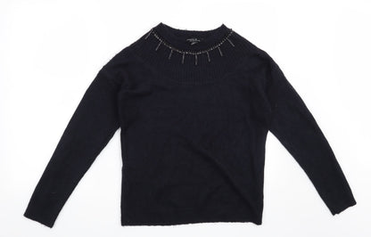Additional front view of Dorothy Perkins women’s blue jumper, size UK 8