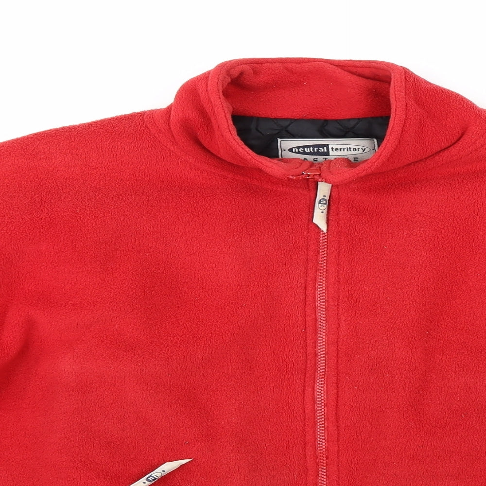 Neutral Territory Mens Red  Fleece Jacket  Size S