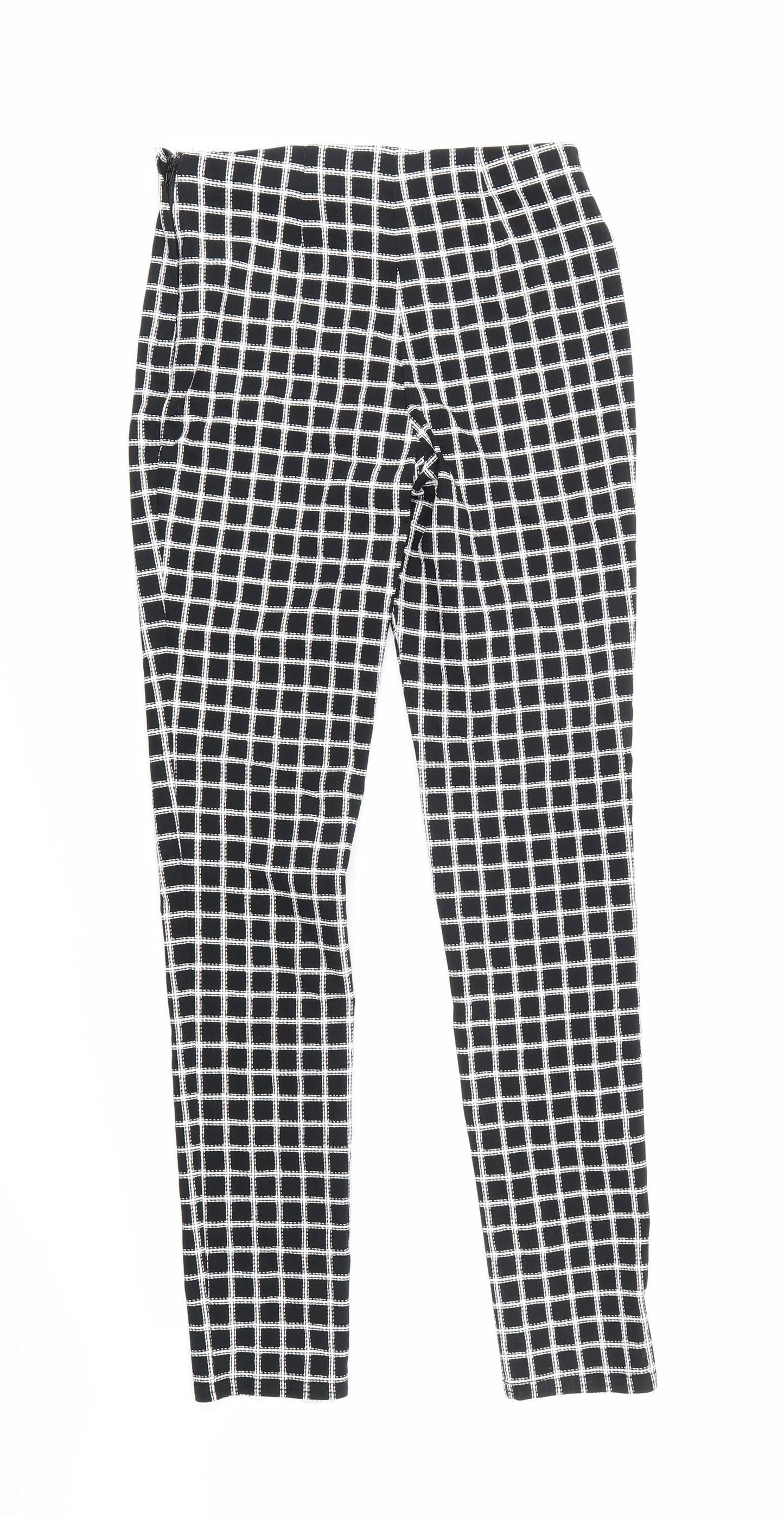 Atmosphere Womens Black Check  Trousers  Size 8 L27 in