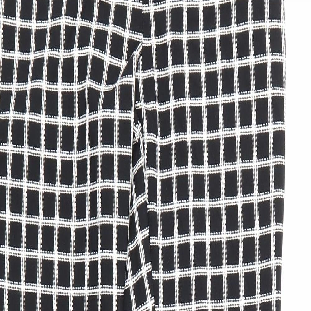 Atmosphere Womens Black Check  Trousers  Size 8 L27 in