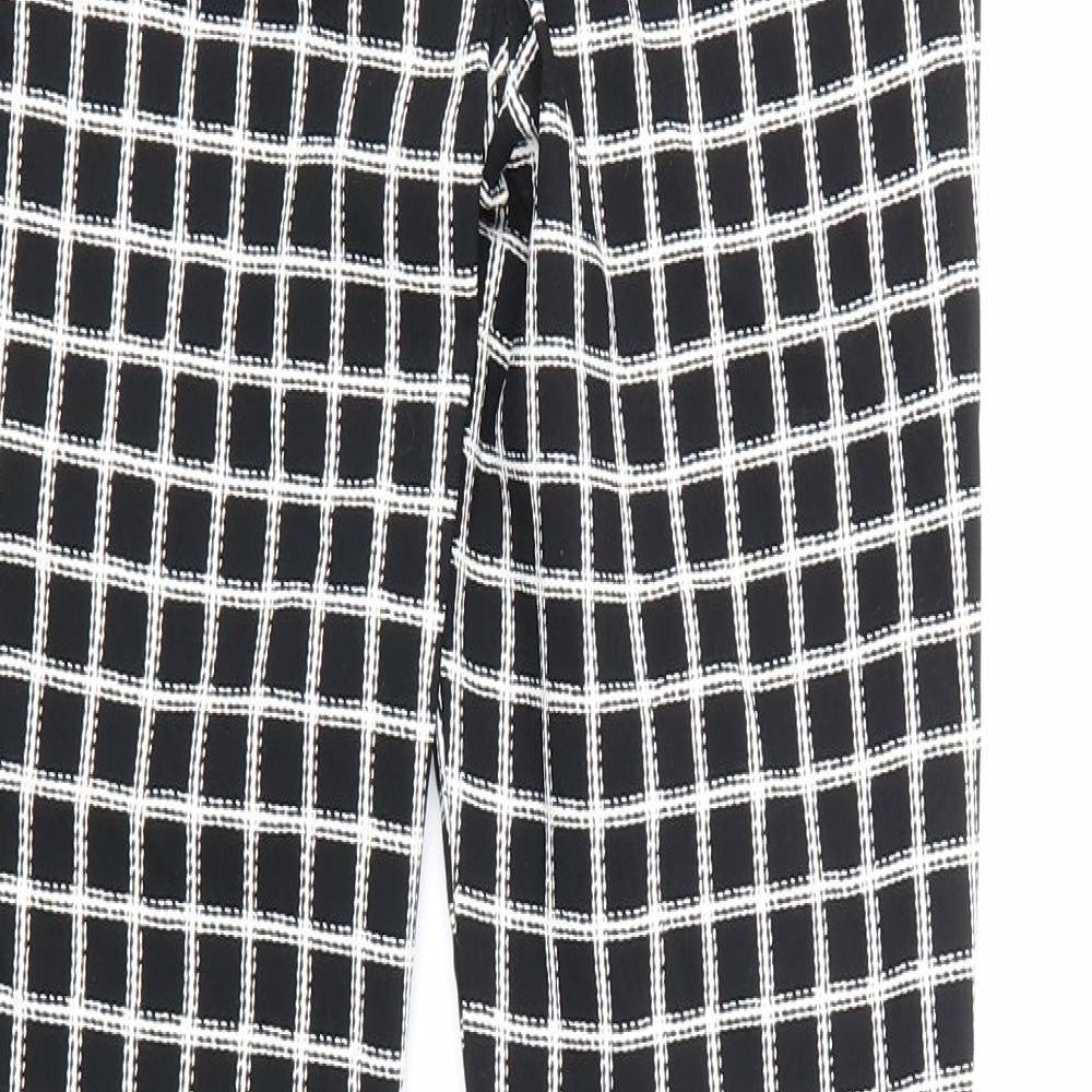 Atmosphere Womens Black Check  Trousers  Size 8 L27 in