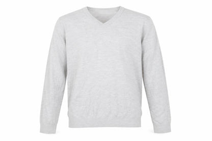 Front view of Gap men’s grey knit jumper, size L