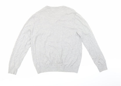 Back view of Gap men’s grey knit jumper, size L