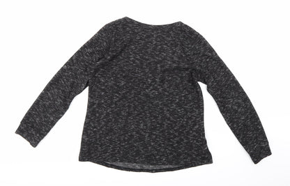 Back view of Sparkle & Fade women’s grey basic t-shirt, size S