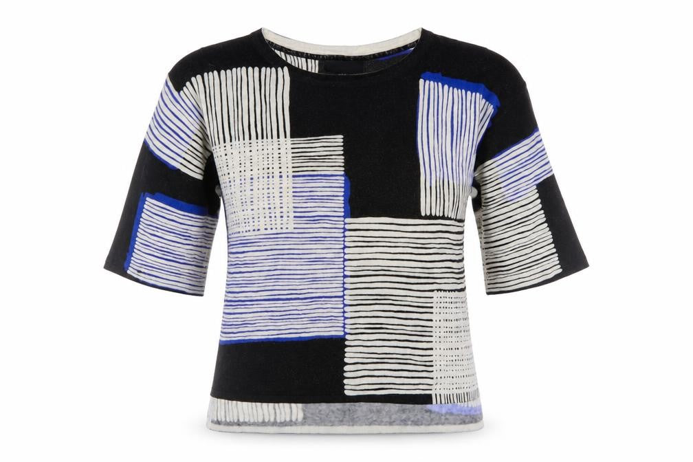 NEXT Womens Black Striped Knit Pullover Jumper Size 6