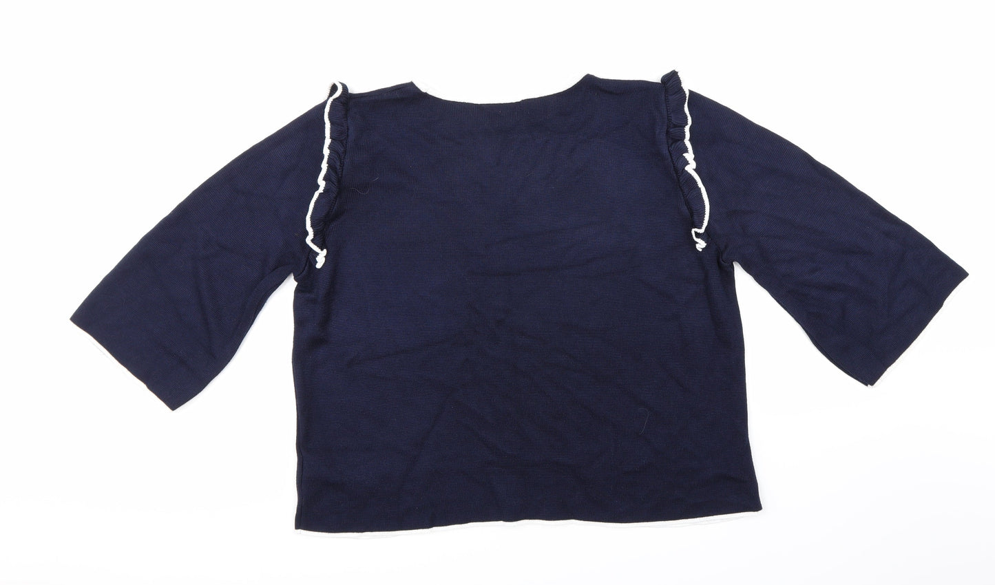 Per Una Womens Blue  Knit Pullover Jumper Size 16
