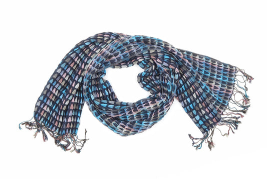 Preworn Womens Blue  Knit  Scarf