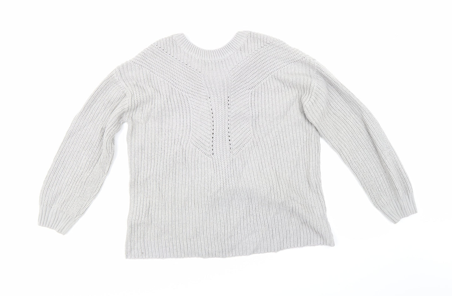 Dorothy Perkins Womens Grey  Knit Pullover Jumper Size 12