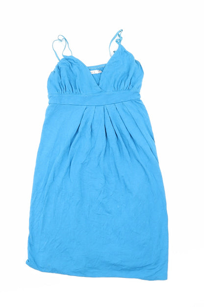 Additional front view of Bershka women’s blue a-line, size S