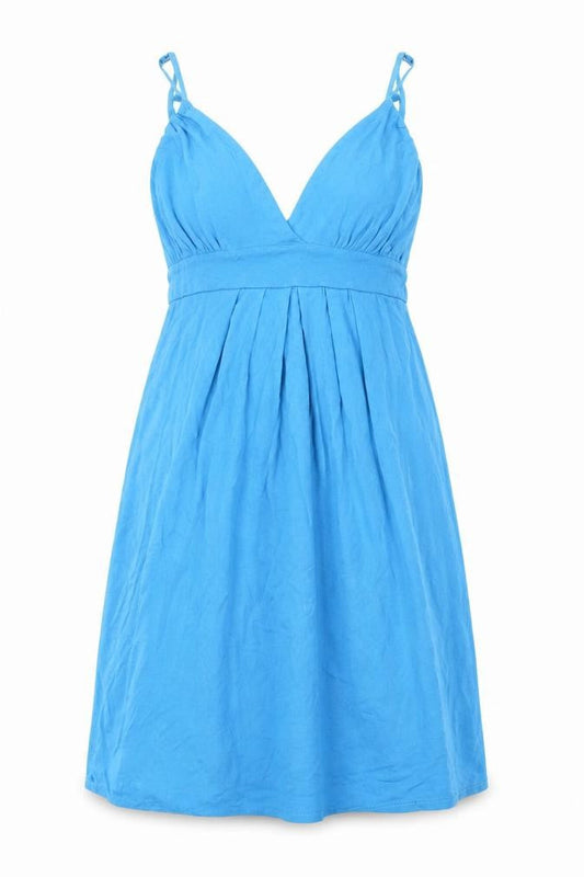 Front view of Bershka women’s blue a-line, size S