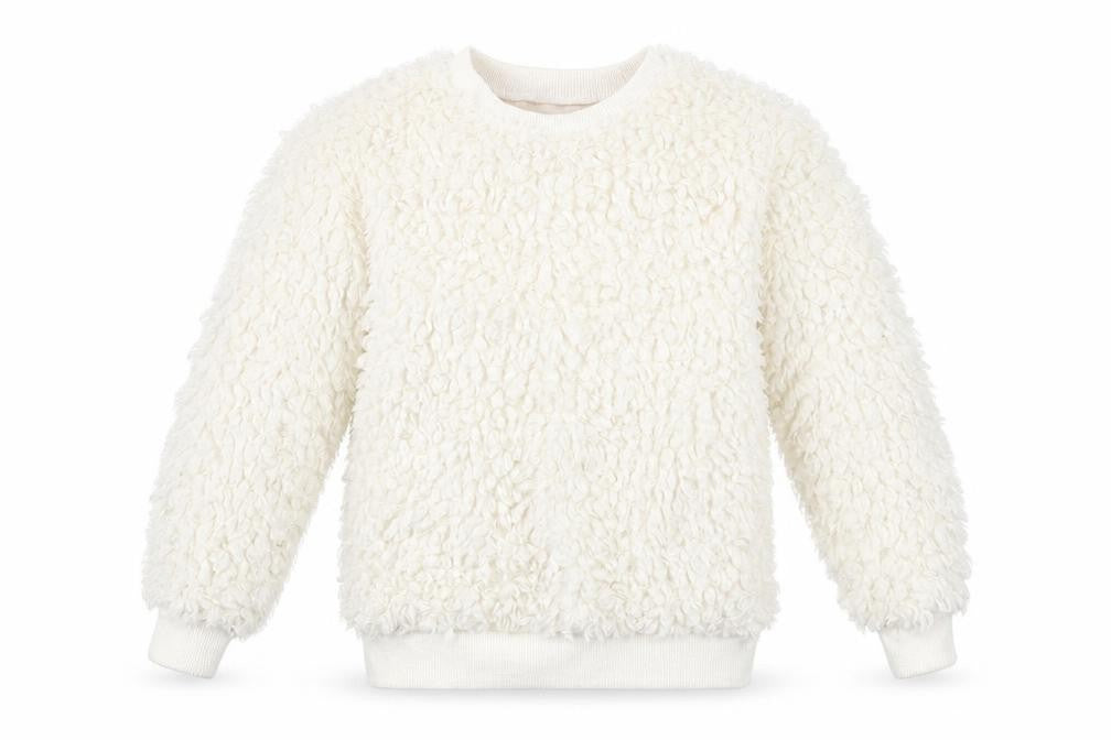 Preworn Girls White   Pullover Sweatshirt Size 5-6 Years