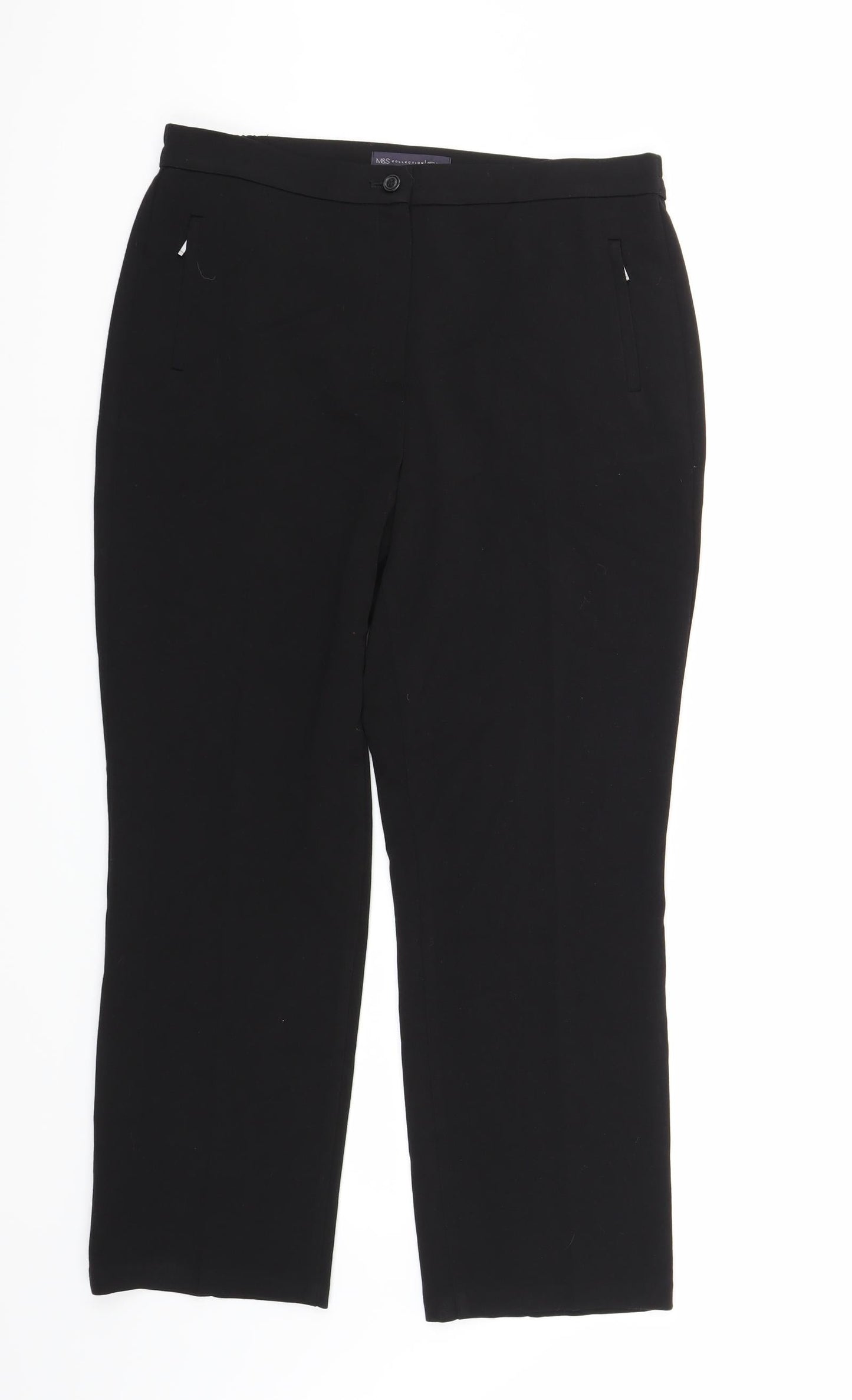 Marks and Spencer Womens Black   Trousers  Size 12 L26 in