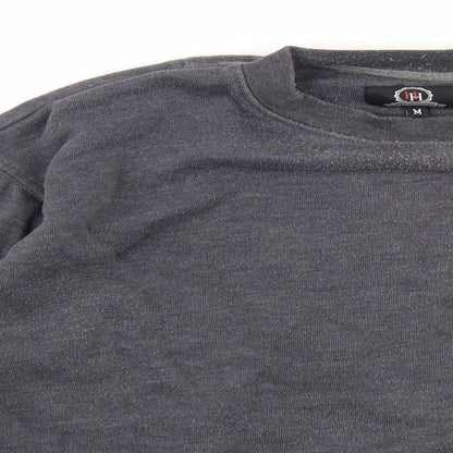 Close-up detail of Huston Harbour women’s grey jumper, size M