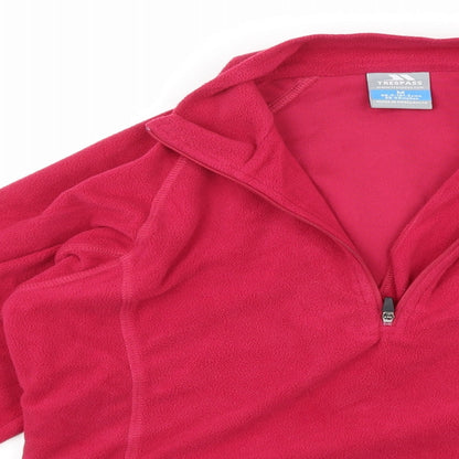 Close-up detail of Trespass women’s pink jumper, size M