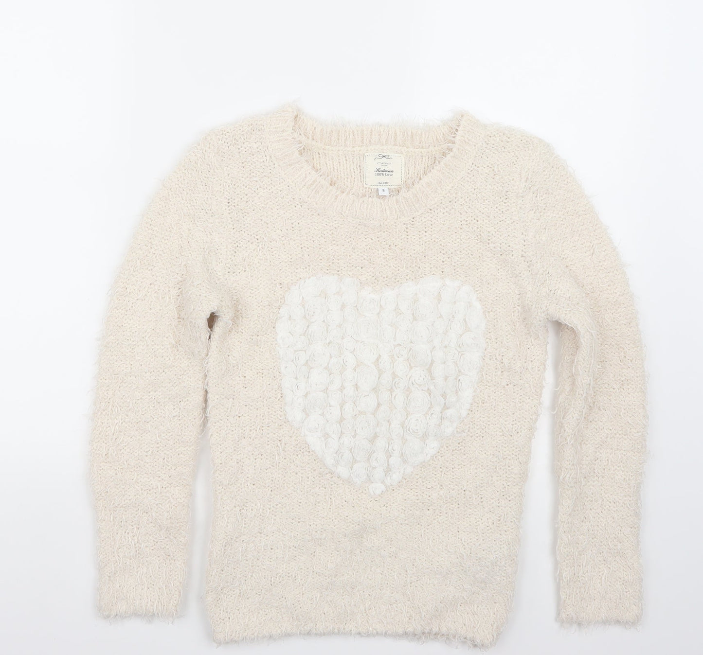Newlook Womens White   Pullover Jumper Size 8
