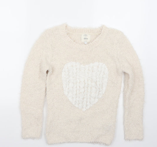Newlook Womens White   Pullover Jumper Size 8