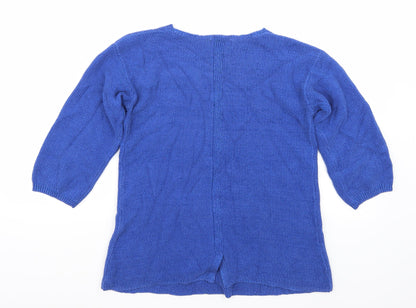 Back view of Next women’s blue jumper, size UK 12