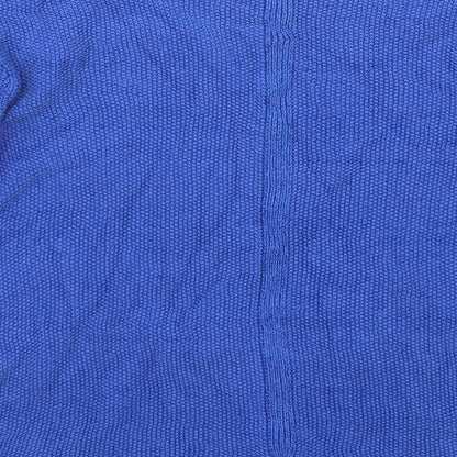 Brand and care label for Next women’s blue jumper, size UK 12