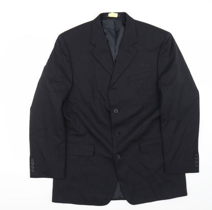 Front view of Armando men’s black jacket suit jacket, size 42
