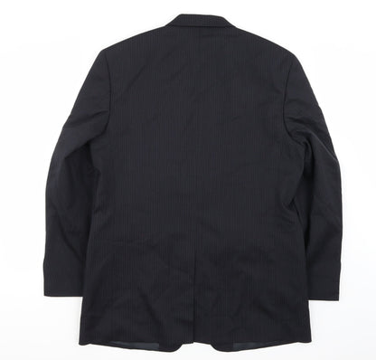 Back view of Armando men’s black jacket suit jacket, size 42