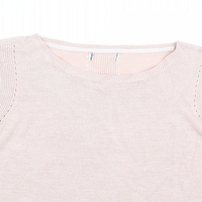Close-up detail of Marks & Spencer women’s pink jumper, size UK 16