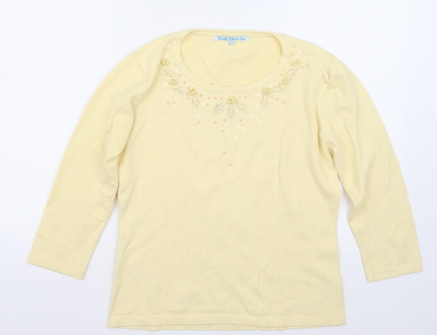South china sea Womens Yellow   Basic T-Shirt Size M