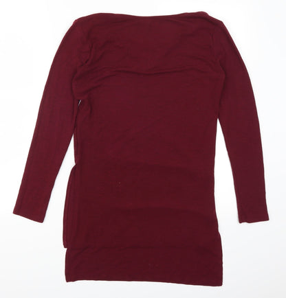 Back view of Atmosphere women’s red basic t-shirt, size UK 6