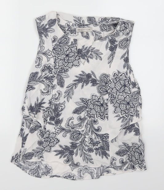 Marks and Spencer Womens Blue Floral  Basic Tank Size 6