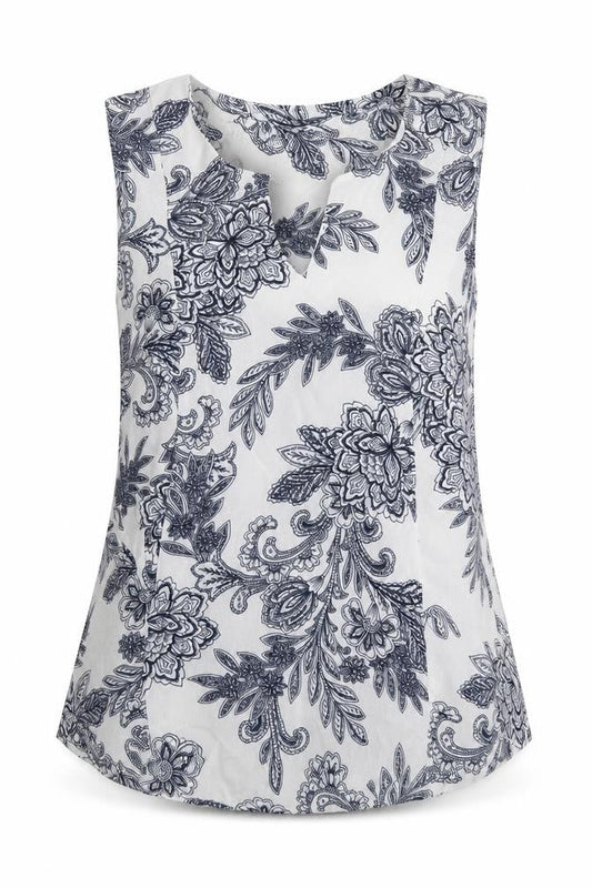 Marks and Spencer Womens Blue Floral  Basic Tank Size 6