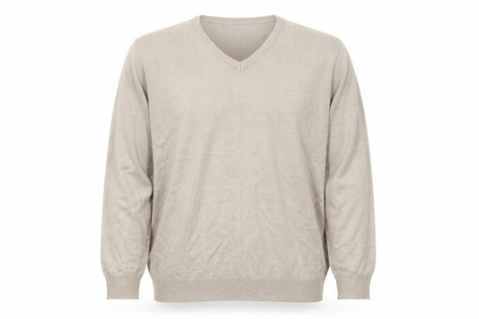 Front view of Avenue men’s beige jumper, size XL