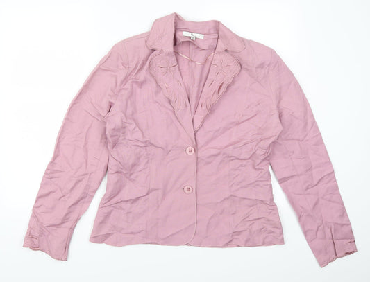 Klass Womens Pink Floral  Jacket  Size 14