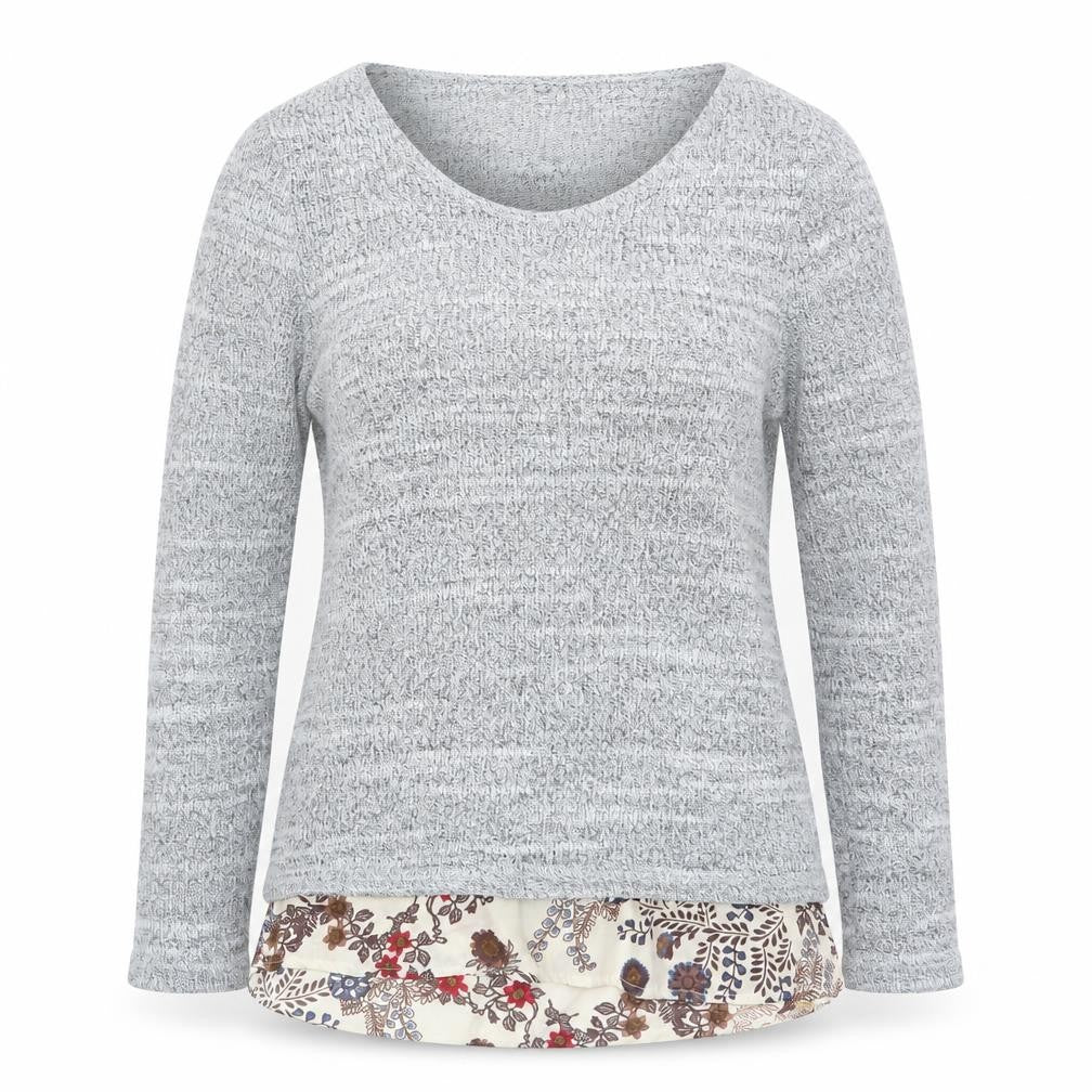 George Womens Grey Floral  Pullover Jumper Size 8