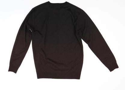 Back view of Lebreve men’s brown pullover sweatshirt, size L