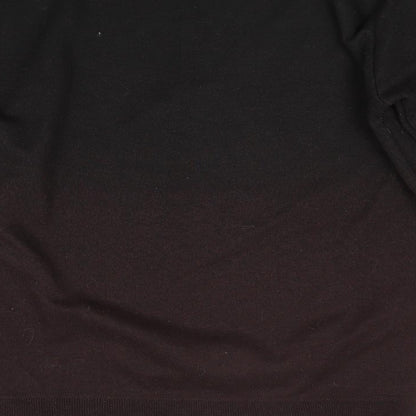Brand and care label for Lebreve men’s brown pullover sweatshirt, size L