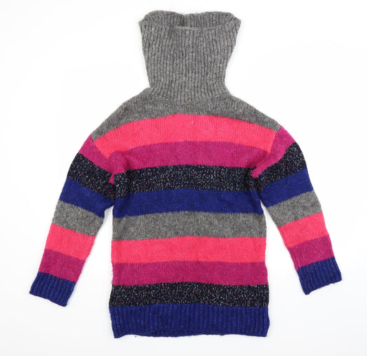 F&F Womens Multicoloured Striped  Pullover Jumper Size 8