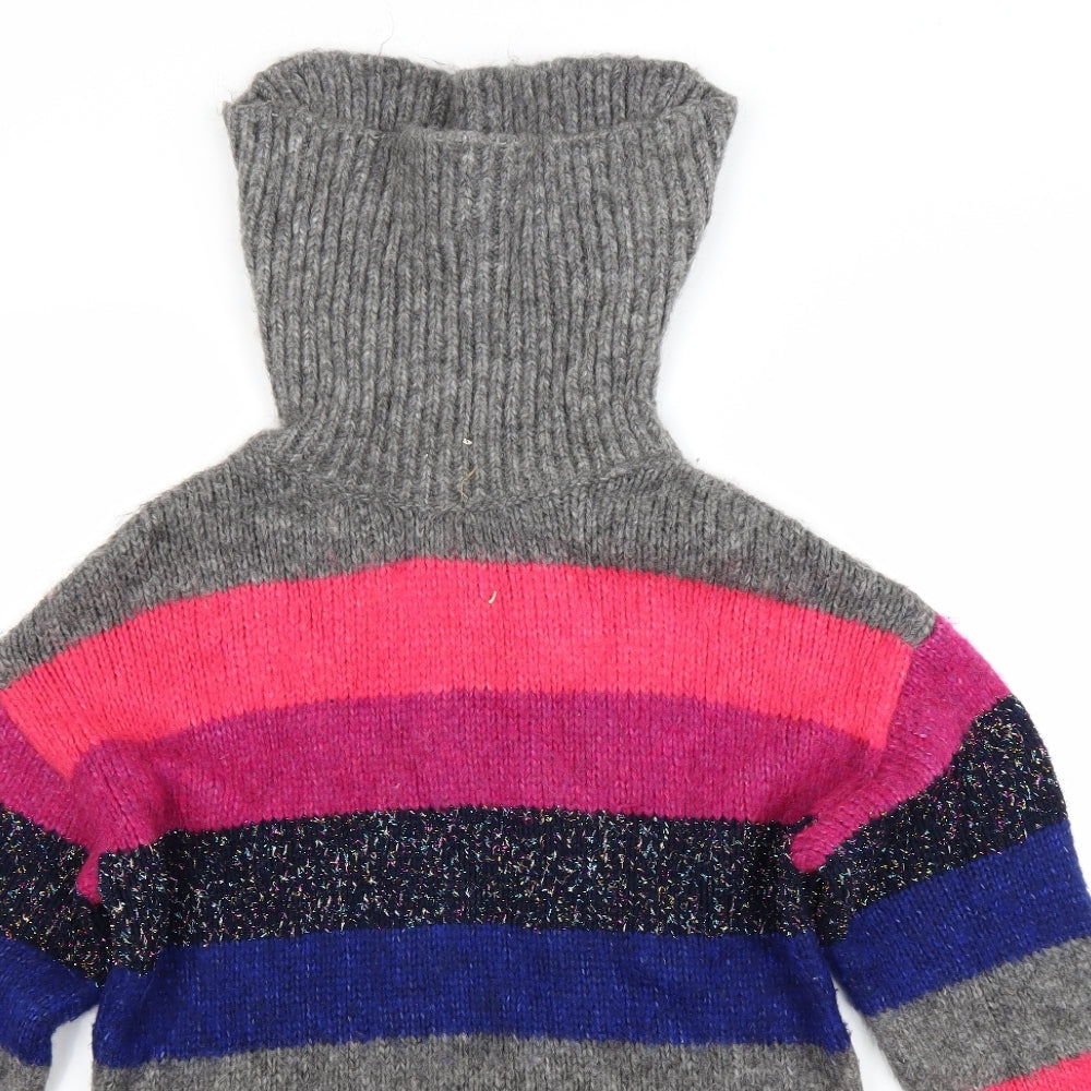 F&F Womens Multicoloured Striped  Pullover Jumper Size 8