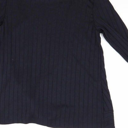 Brand and care label for F&F women’s blue jumper, size UK 6