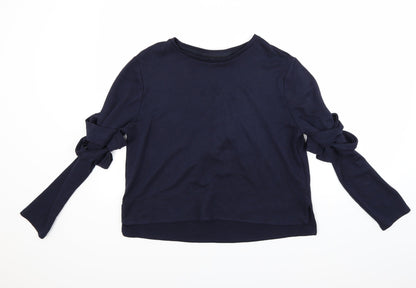 Additional front view of Marks & Spencer women’s blue pullover sweatshirt, size UK 12