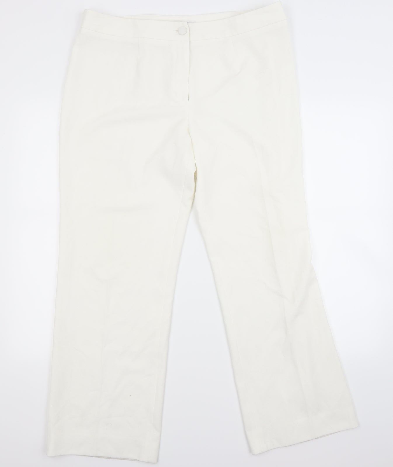 EWM Womens White   Trousers  Size 16 L28 in