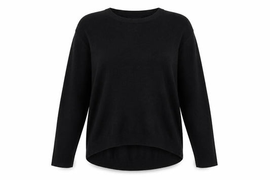 Front view of Atmosphere women’s black jumper, size UK 12