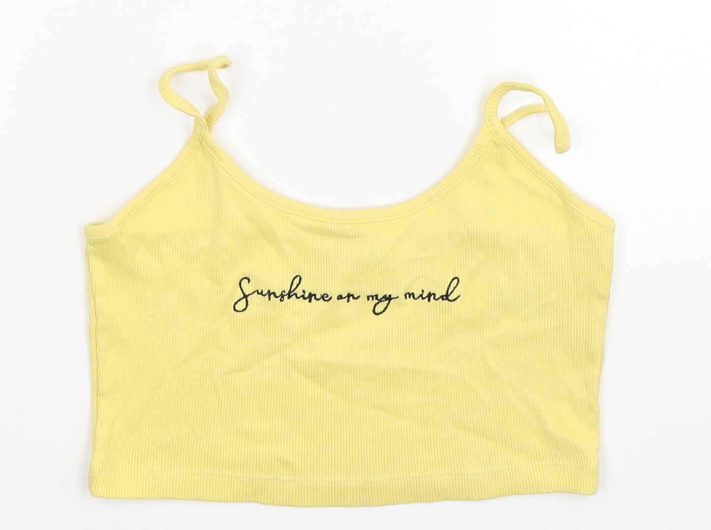 Topshop Womens Yellow   Basic Tank Size 8