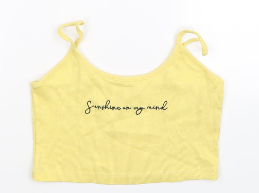 Topshop Womens Yellow   Basic Tank Size 8