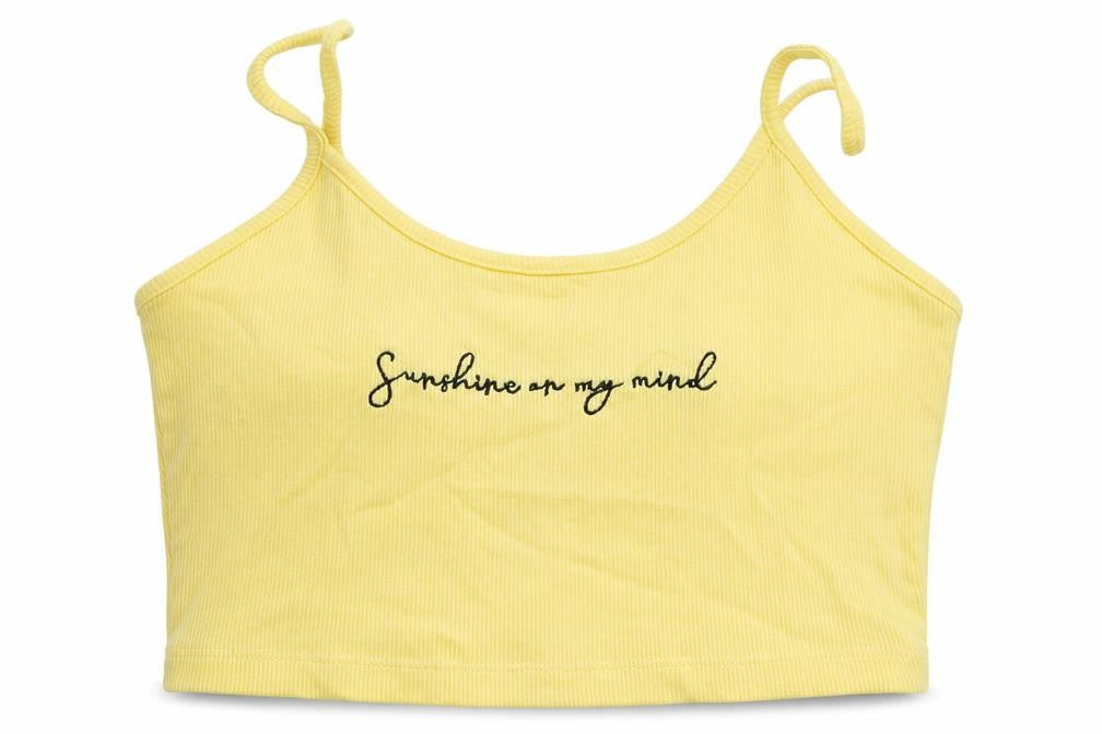 Topshop Womens Yellow   Basic Tank Size 8
