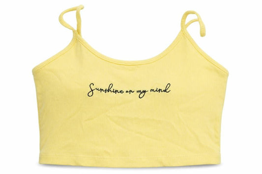 Topshop Womens Yellow   Basic Tank Size 8