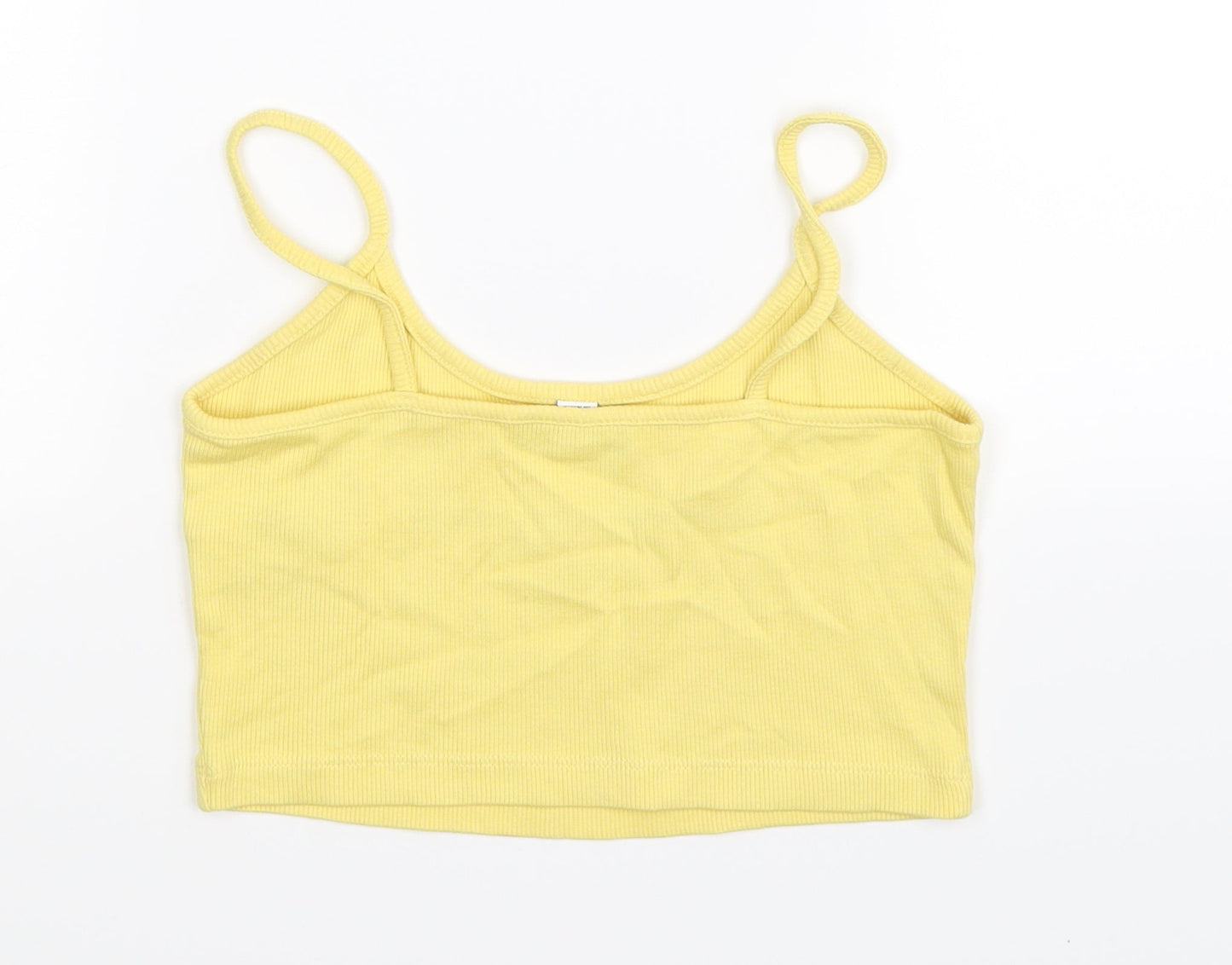 Topshop Womens Yellow   Basic Tank Size 8