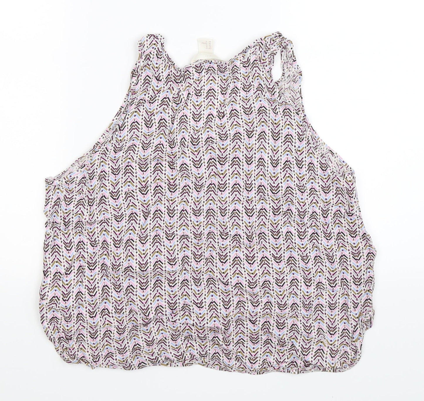 H&M Womens Multicoloured Geometric  Basic Tank Size 16